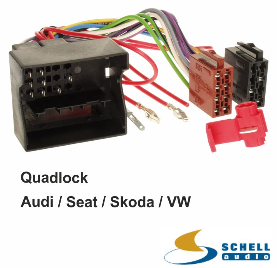 Radioadapter Audi Seat Skoda VW Quadlock 40Pin Radiokabel Adapter Autoradio