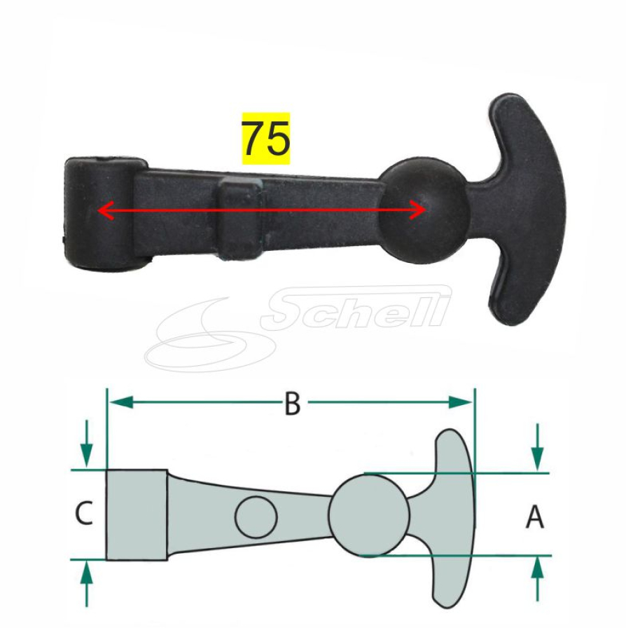 Haubenhalter 120mm Gummi Spanner Verschluss Traktor Schlepper Anhänger