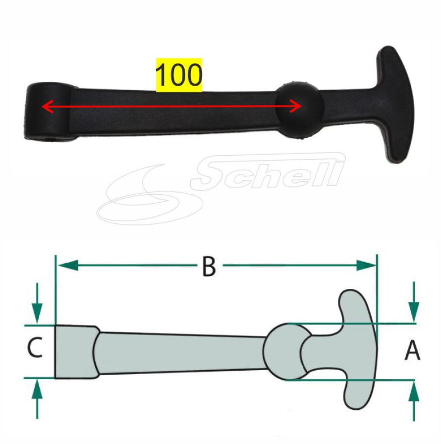 Haubenhalter 150mm Gummi Spanner Verschluss Traktor Schlepper Anhänger
